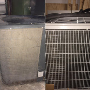 Difference between a clean condensing unit and a dirty one.